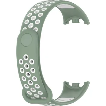 Řemínek na hodinky Silikonový řemínek performance pro Mi Band 8/9/10 šedá zeleň