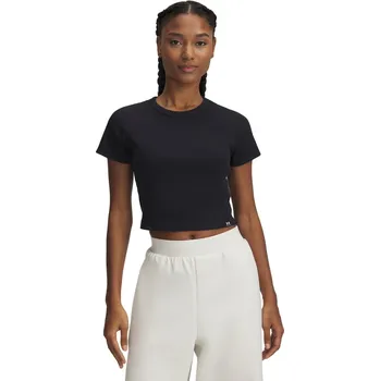 Dámské tričko s krátkým rukávem Under Armour RIVAL RIB BABY TEE W černé 6000264-001 - XS | UK 11,5 | US 12,5