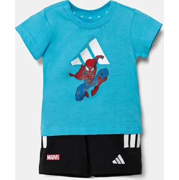 Dětská bavlněná souprava adidas MRVL JC6259 modrá 50X, vel. 62