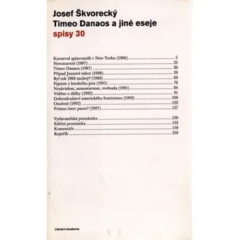Timeo Danaos a jiné eseje - Josef Škvorecký