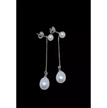 Náušnice Náušnice z říčních perel vícedílné s chirurgickou ocelí – elegantní šperk