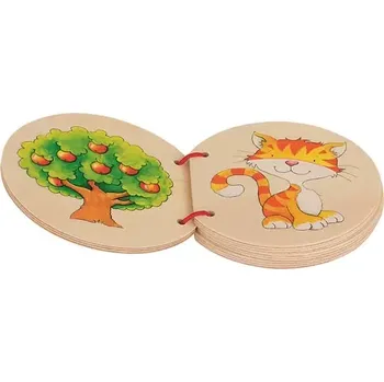 Dřevěná hračka GOKI Dřevěná knížka U chaloupky (58604)