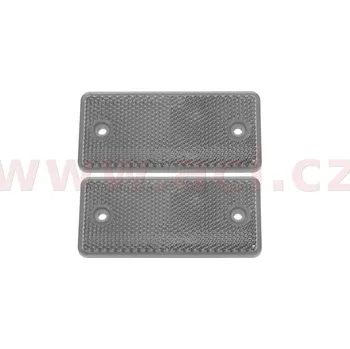 Autodíl univerzální odrazka obdélník s dvěma otvory pro uchycení, bílá (94x44 mm) 2 ks