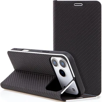 Pouzdro na mobilní telefon Pouzdro LUNA Book Carbon pro Apple iPhone 17 Pro Max - černé