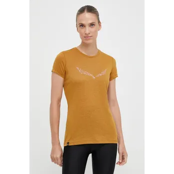 Pánské tričko Sportovní triko Salewa Solid Dry 00.0000027019 hnědá 82X, vel. S