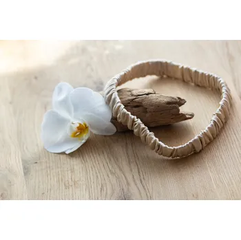 Čelenka Sportovní hedvábná čelenka do vlasů, WHITE ORCHID Barva hedvábí: zlatá