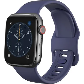 Řemínek na hodinky Silikonový pásek pro Apple Watch tmavě modrý 42/44/45 mm