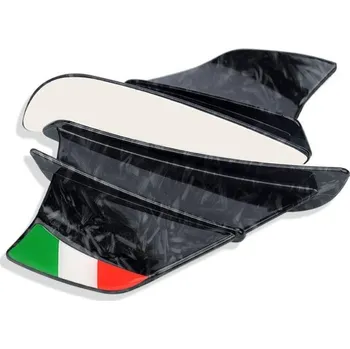 Zabezpečení motocyklu Univerzální aerodynamická křídla na kapotáž motocyklu 17,7 x 9,5 cm boční spoilery vzhled kovaného karbonu samolepicí montáž pevný plast