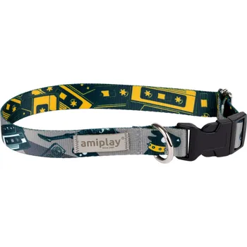 Obojek pro psa Obojek pro psy nastavitelný MIKO šedá velikost S, M, L, XL Rozměr: L - 35-50x2,5 cm