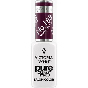 Lak na nehty VICTORIA VYNN Hybridní gel lak PURE CREAMY HYBRID 188 Magenta Plum 8 ml