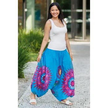 Dámské kalhoty Himalife Kalhoty-šaty-top 3v1 Mandala of Nepal - tyrkysové Velikost: S/M