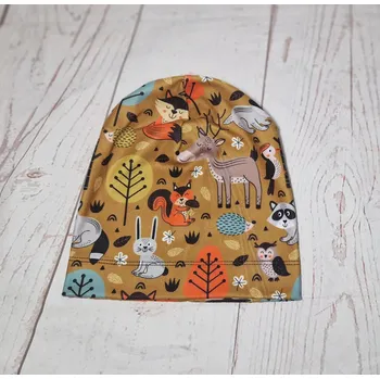 Čepice Yháček Flísová čepice Yháček, jednovrstvá, Lesní zvířátka okr Velikost:: XS