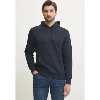 Pánská mikina Bavlněná mikina Tommy Hilfiger pánská, tmavomodrá barva, s kapucí, melanžová, MW0MW37235 59X, vel. M