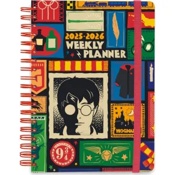 Diář Harry Potter se samolepkami, záložkami a obálkou (14,8 x 21 cm)