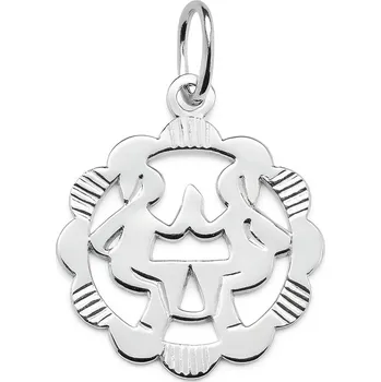 Přívěsek Stříbrný přívěsek zvěrokruh Blíženci - kytička