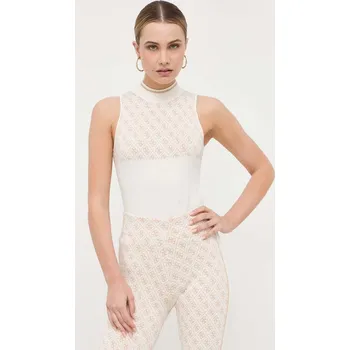 Top Guess LISE dámský, béžová barva, s pologolfem, W3YR26 Z37K0 W3YR26.Z37K0 01A, vel. S