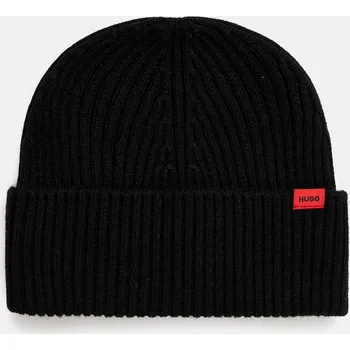 Čepice Vlněná čepice HUGO Xola černá barva, 50524570 99X, vel. ONE SIZE