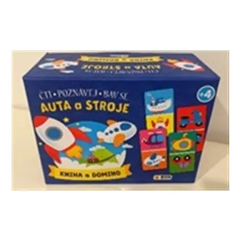 Leporelo Auta a stroje - kniha a domino hra + kniha