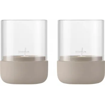 Svícen Blomus CALMA set 2 svícnů XS hnědá