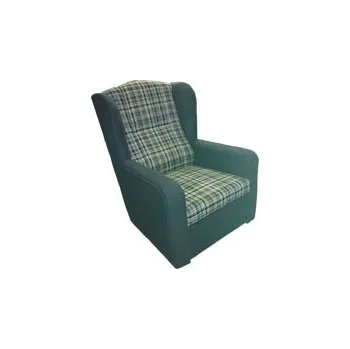 Křeslo Pohodlné křeslo Ušák CI 3, do menších prostor, šíře křesla je 79 cm , kobinace tm - kostka,