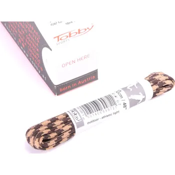 Tkaničky do bot Tkaničky kulaté Tobby 0242-72 brown-sand multipack Velikost: 180 cm