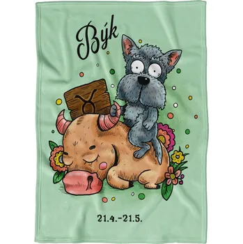 Dětská deka Deka 200 x 140 cm Psí znamení - Býk