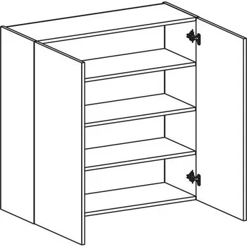 Kuchyňská skříňka EBS EH902DH Skříňka horní dvoudvéřová, 90 cm, dub halifax tabák