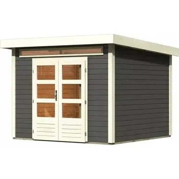 Zahradní domek KARIBU HOLZTECHNIK dřevěný domek KARIBU KANDERN 6 (82989) terragrau LG3613