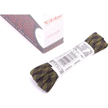 Tkaničky do bot Tkaničky ploché Tobby 0802-218 olive-black multipack Velikost: 200 cm