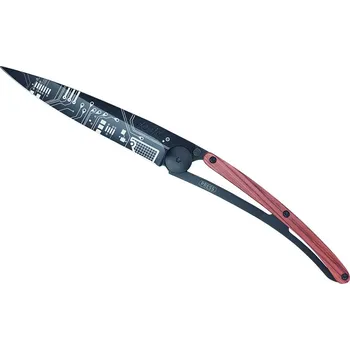 kapesní nůž Kapesní nůž Deejo 1GB150 Tattoo Black 37g coralwood Circuit Board