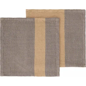 Sada nádobí Blomus GANO sada 2 utěrek 25 x 25 cm hnědá/šedá
