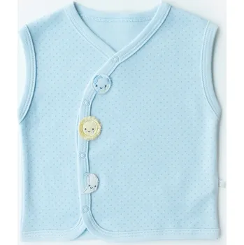 Kojenecká souprava kitikate Vestička s puntíky modrá_S33946 Velikost: 6 - 9 MĚSÍCŮ