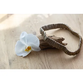 Čelenka Sportovní hedvábná čelenka do vlasů, WHITE ORCHID Barva hedvábí: tmavě béžová