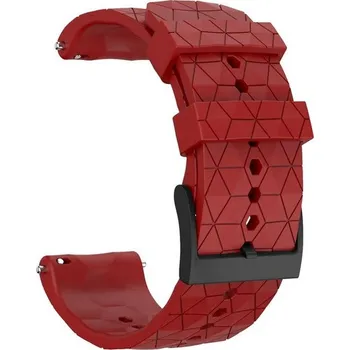 Řemínek na hodinky Silikonový řemínek červený 24 mm