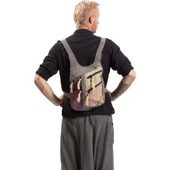 Městský batoh Batoh ETNO multipocket černá IX.