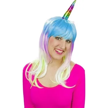 Karnevalový kostým Dámská paruka - Jednorožec