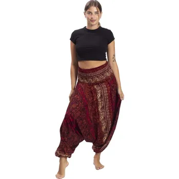 Dámské kalhoty Harémové kalhoty / Sultánky THAI CASHMERE červené