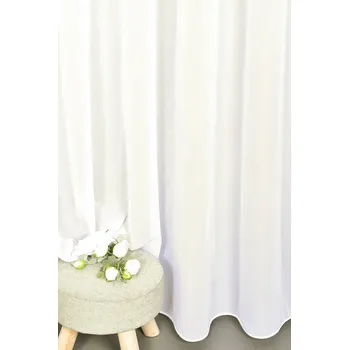 Záclona Voálová záclona MUŠELÍN ELEGANCE 19000 s nekrčivou úpravou, bílá, s olůvkem, výška 160cm ( v metráži)
