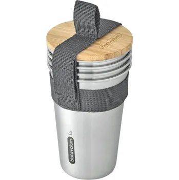 Sklenice Sada (4ks) nerezových kelímků Steel 500ml BLACK+BLUM