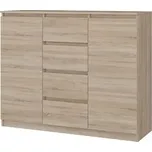 Komoda Malvína 2D4S 120 - dub sonoma - SLEVA 3% s kodem radost25