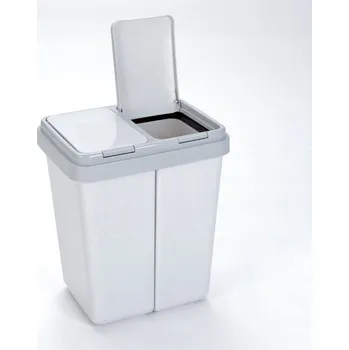 Odpadkový koš koš odp.2x23l DUO, hran., výklop, plast