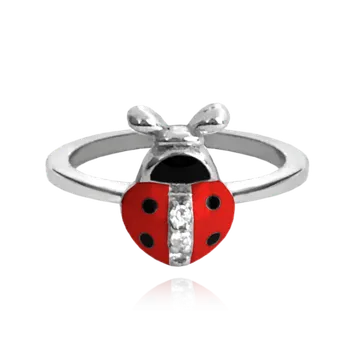 Prsten MINET Dětský stříbrný prsten BERUŠKA vykládaná zirkony vel. 46 JMAD0001SR46