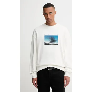 Dámská mikina Bavlněná mikina HUGO Dorizonto 50549165 bílá 00X, vel. XXL