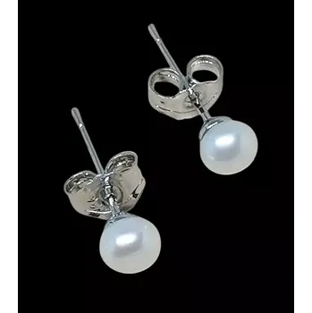 Náušnice Říční perly náušnice puzeta drobné – bílé, elegantní a přírodní šperk