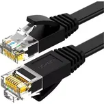 UGREEN Cat 6 UTP RJ45 Ethernet plochý kabel 15m černá (50180)