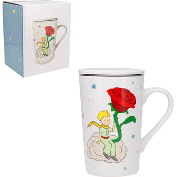 Hrnek 435 ml s pokličkou a sítkem TIS07G02 MALÝ PRINC KIUB