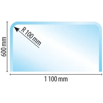 Krbová kamna Sklo před kamna a krb typ M6, 1100 x 600 x 6 mm + doprava zdarma!