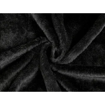 Oděvní umělá kožešina rabbit METRÁŽ - 9 černá