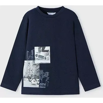 Chlapecké tričko Chlapecké triko dlouhý rukáv Mayoral City 4048-69 Tmavě modré velikost 104