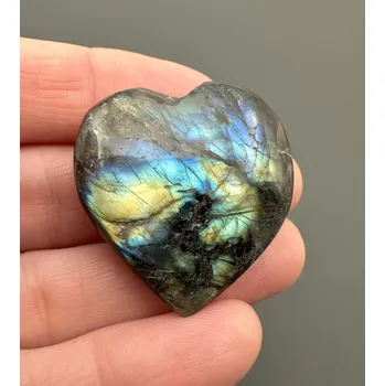 Přírodní kámen Labradoritové srdíčko 3,2 cm – Madagaskar